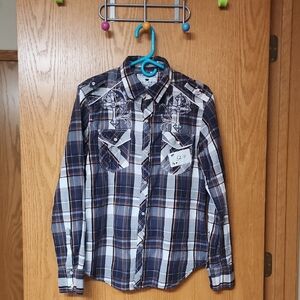 BKE pop icon shirt mens M  number 5210 ...snaps